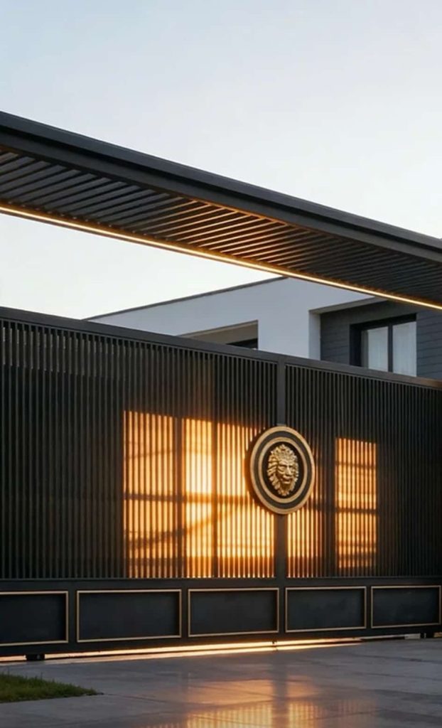 Raylı kapı ve pergola